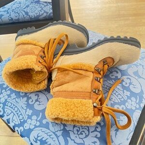 Cozy Tan and Cream Snow Boots
